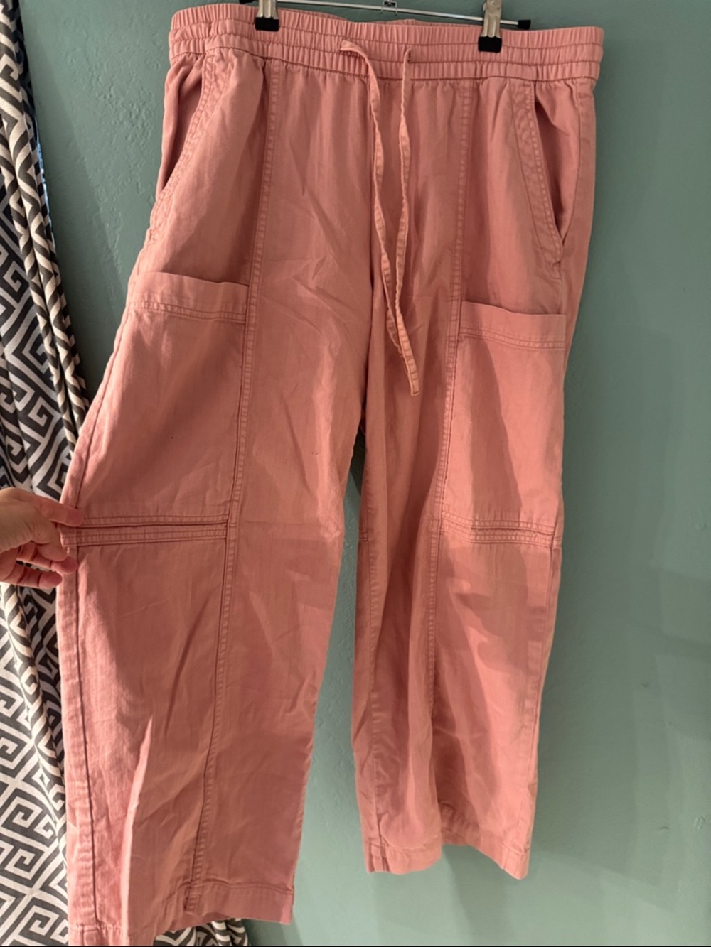 Banana Republic Factory Dusty Rose Drawstring Cargo Joggers